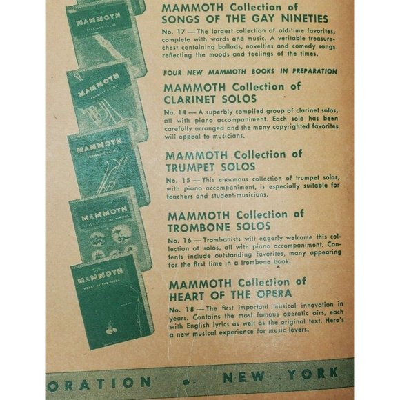 1936 Mammoth Series #1 Robbins Mammoth Collection Of Famous Piano Music Book - Picture 7 of 12
